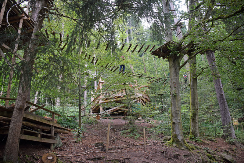 Hochseilgarten beim Triberger Wasserfall